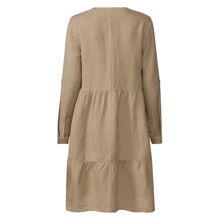 پیراهن یقه هفت زنانه اسمارا مدل Linen8456511
